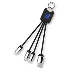 SCX DESIGN C15 QUATRO LIGHT-UP CABLE in Solid Black