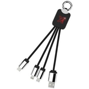 SCX DESIGN C15 QUATRO LIGHT-UP CABLE in Solid Black