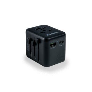 VERBATIM 2-PORT USB-C UNIVERSAL TRAVEL ADAPTER