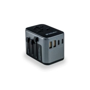 VERBATIM 4-PORT USB-C UNIVERSAL TRAVEL ADAPTER