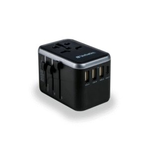 VERBATIM 4-PORT PRO UNIVERSAL TRAVEL ADAPTER