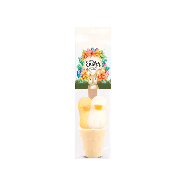 Easter - Eco Info Card - White Hot Chocolate Spoon - Duck Marshmallows - Image 2