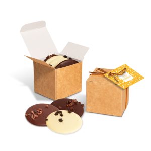 Eco Range - Eco Kraft Cube - Chocolate Discs