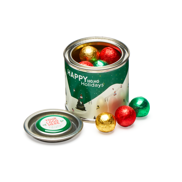 Winter Collection - Small Paint Tin - Solid Chocolate Balls - Image 2