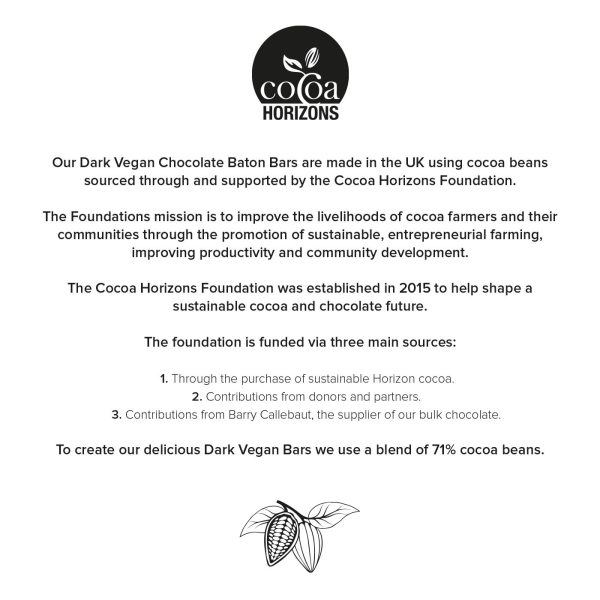 Eco Range - Eco 3 Baton Bar Box - Vegan Dark Chocolate - 70% Cocoa - Image 2