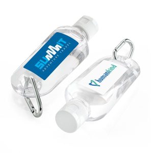Antibacterial Hand Sanitiser on a Carabiner Clip (70ml)