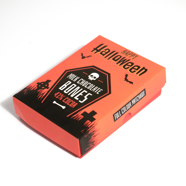 Halloween - Large Eco Matchbox - Milk Chocolate Bones - Image 2