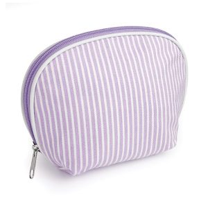 Striped Canvas Finish Lilac Toiletry Bag