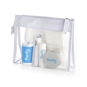 Wellness Set in a Clear PVC White Trim Bag