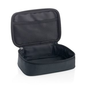 Black Double Zippered Wash Bag