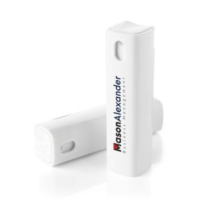 Hand Sanitiser Spray in a White Container, 9ml