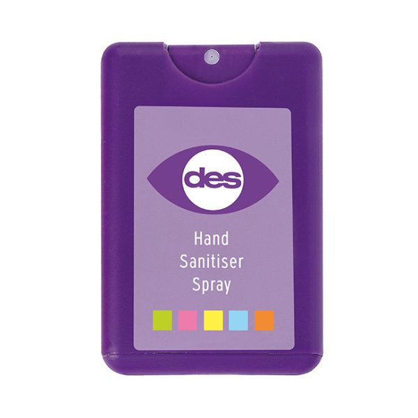 Purple Credit Card Hand Sanitiser Spray, 20ml