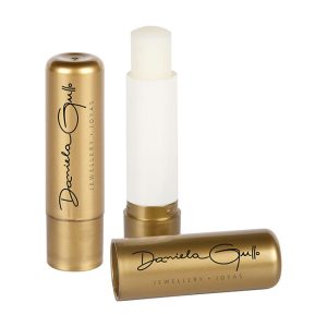 Lip Balm Stick Metallic Gold Polished Container & Cap, 4.6g