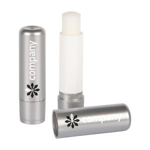 Lip Balm Stick Metallic Silver Polished Container & Cap,4.6g
