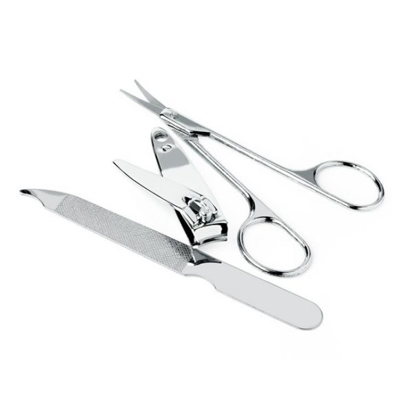 3 Piece Silver Coloured Nail Care Manicure Set