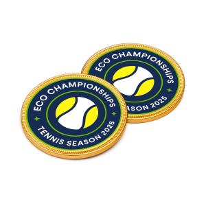 Tennis Season - Medallion - Foiled Chocolate - 75mm
