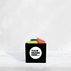 Small Black Aluminium Empty Pot - Printed