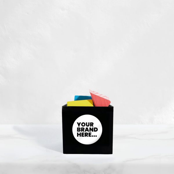 Small Black Aluminium Empty Pot - Printed