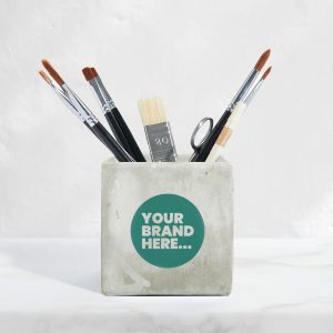 Medium Marble Concrete Empty Pot - Printed