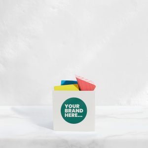 Small White Aluminium Empty Pot - Printed