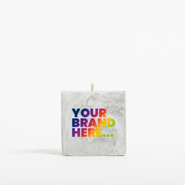 Small Marble Concrete Vegan Candle - Printed - Image 2