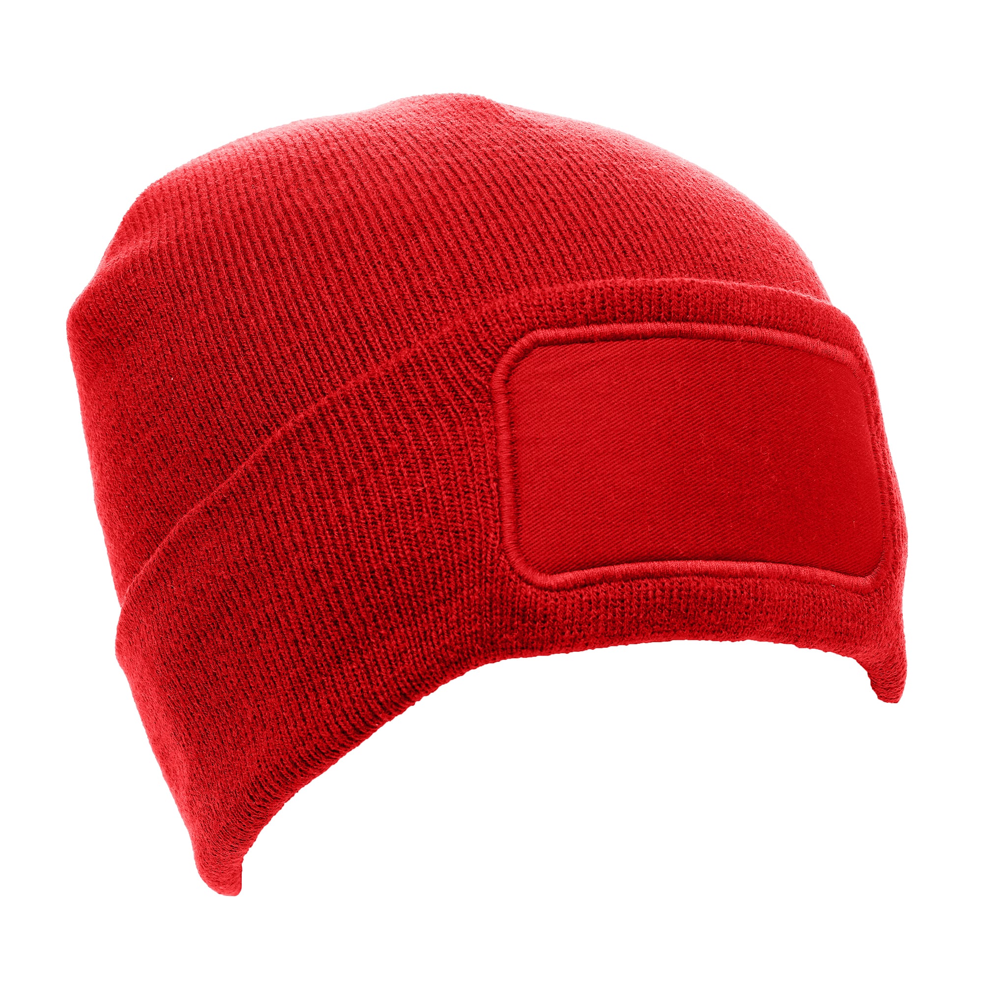 Recycled Rectangular Patch Beanie Hat - Image 3