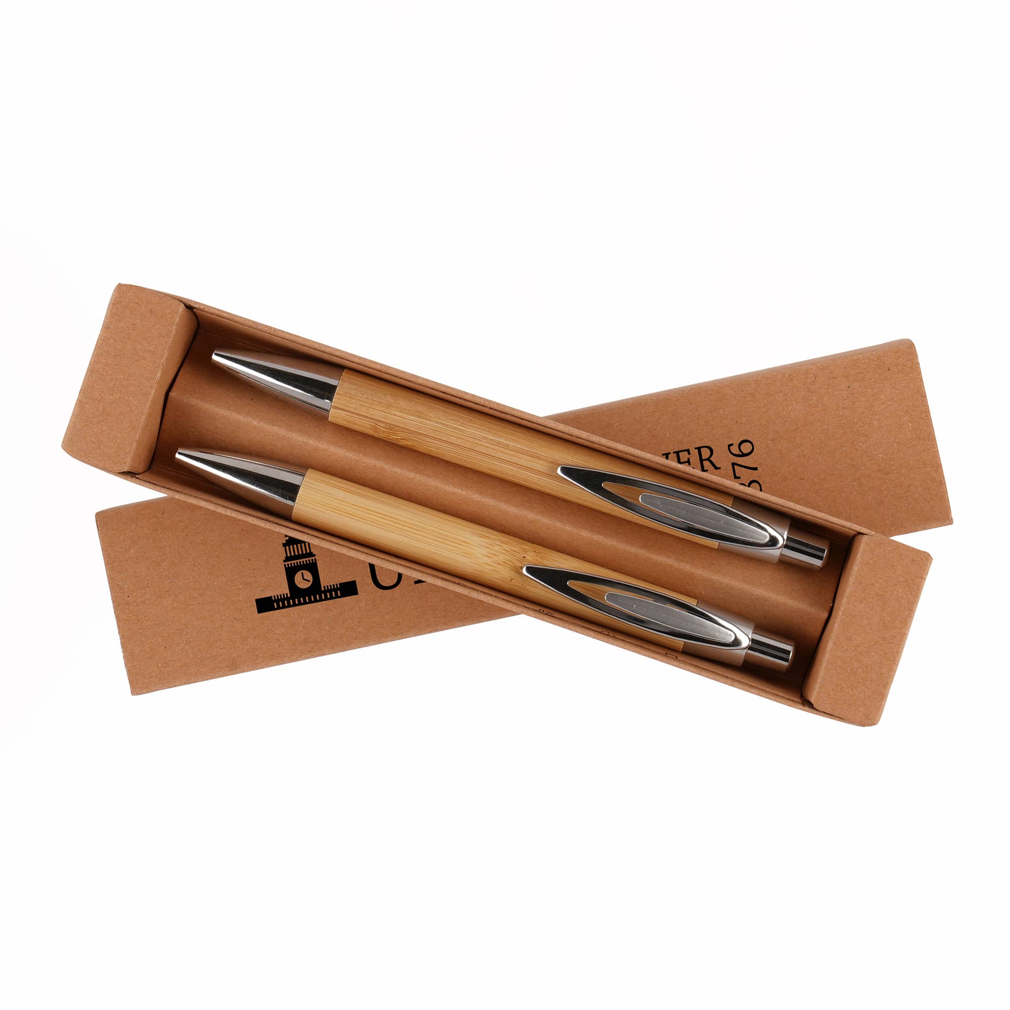 Goa Bamboo Ball Pen and Pencil Set - Image 2