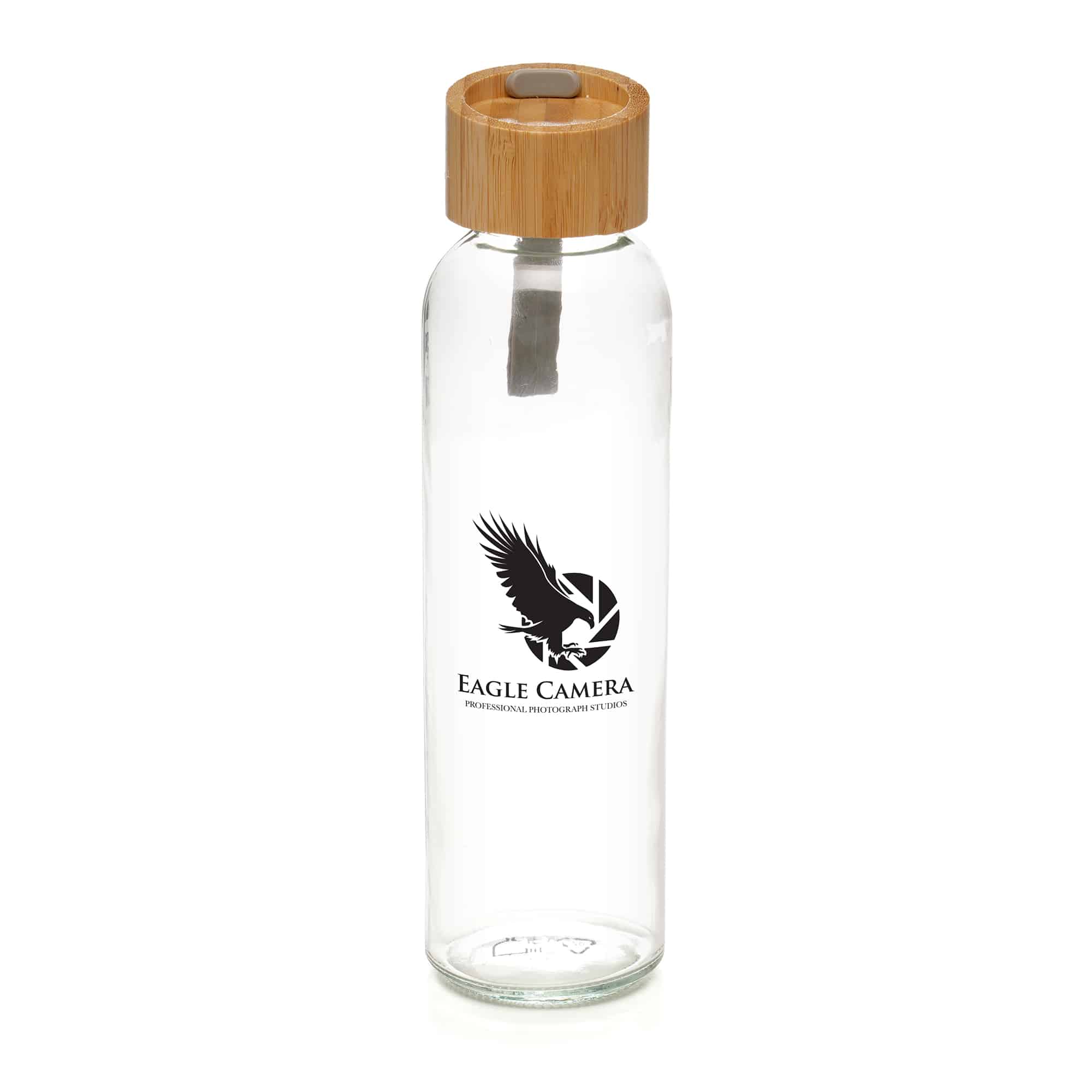 450ml Glass Bamboo Bottle - Image 3