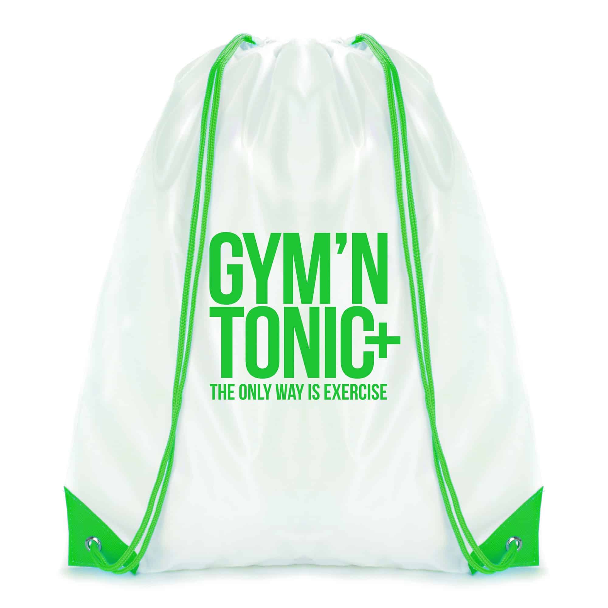 White Coloured Trim Pegasus Drawstring Bag - Image 3