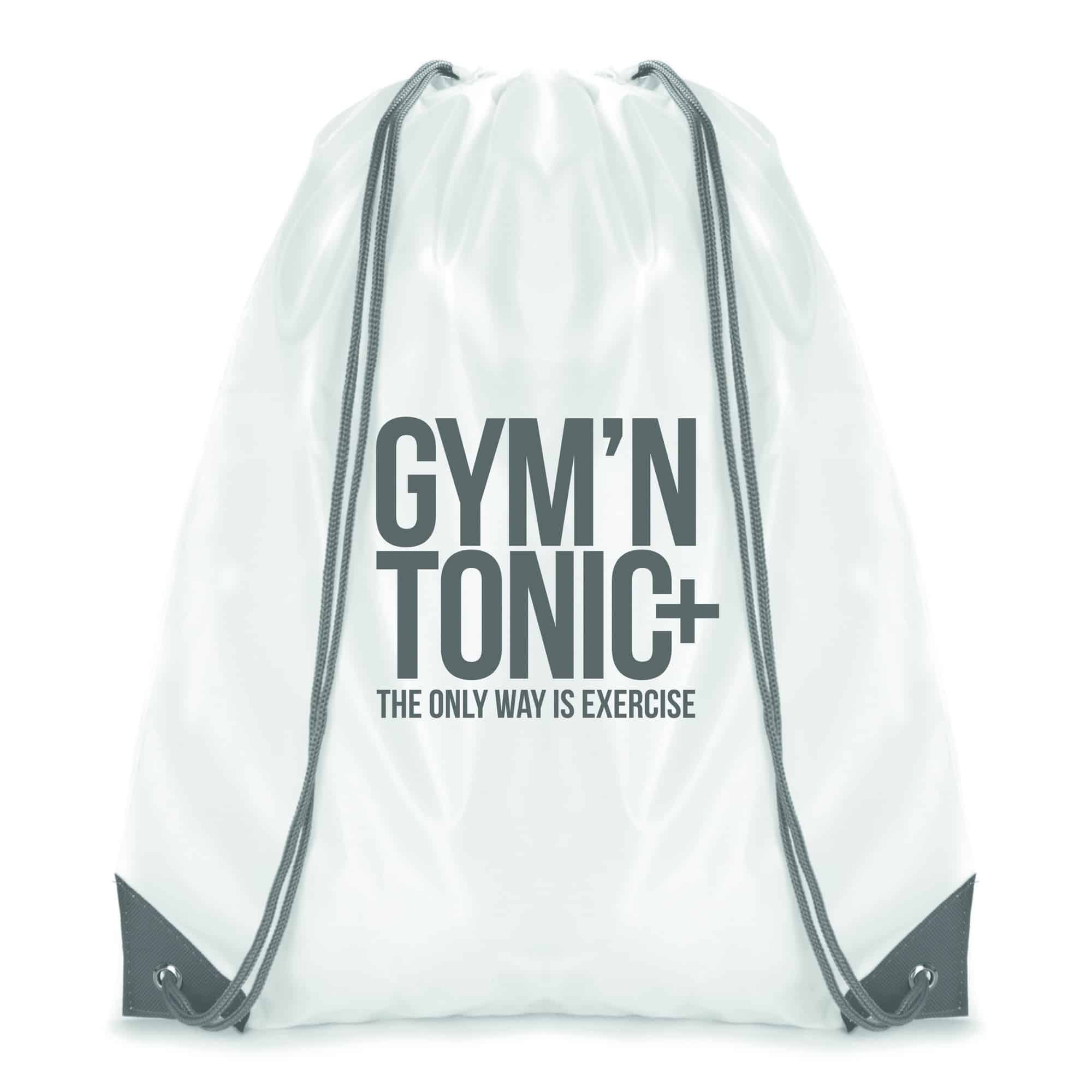 White Coloured Trim Pegasus Drawstring Bag - Image 4