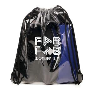 Transparent Fabric Drawstring Bag