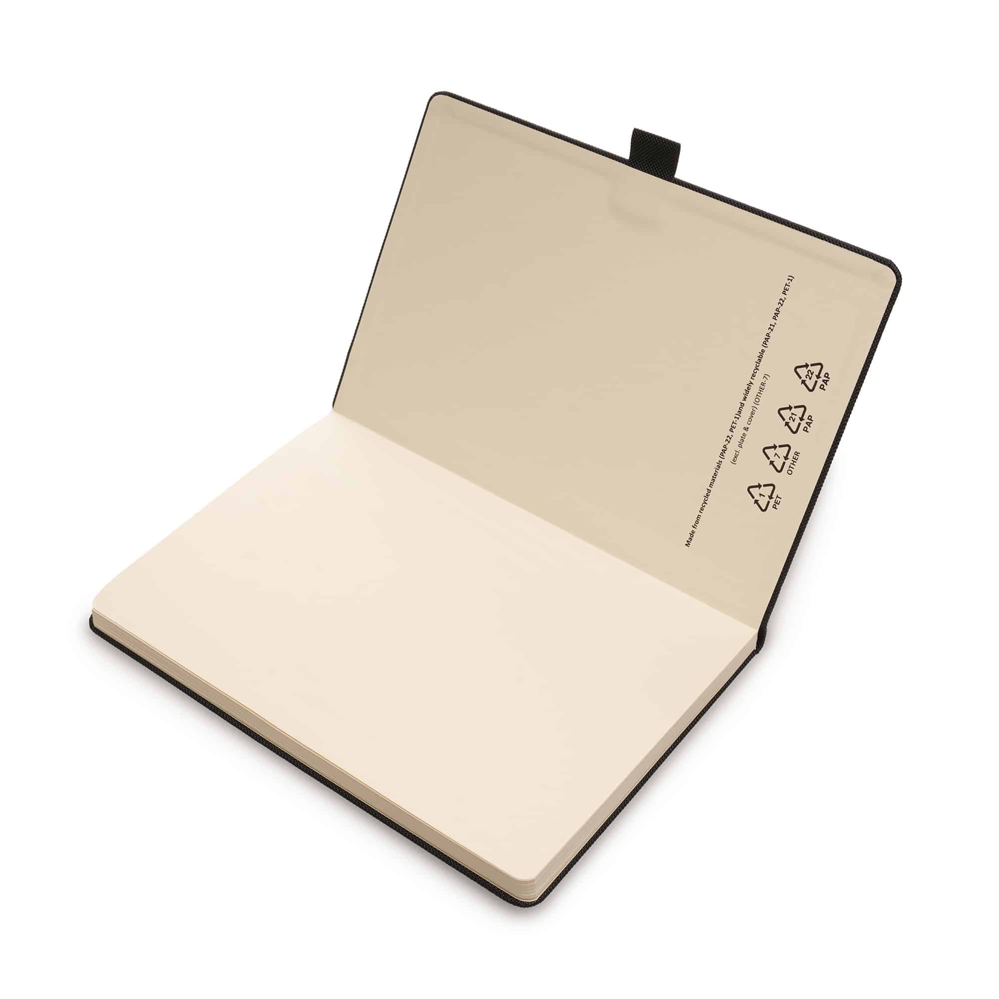 A5 Recycled Evans PU Wrapped Notebook - Image 4