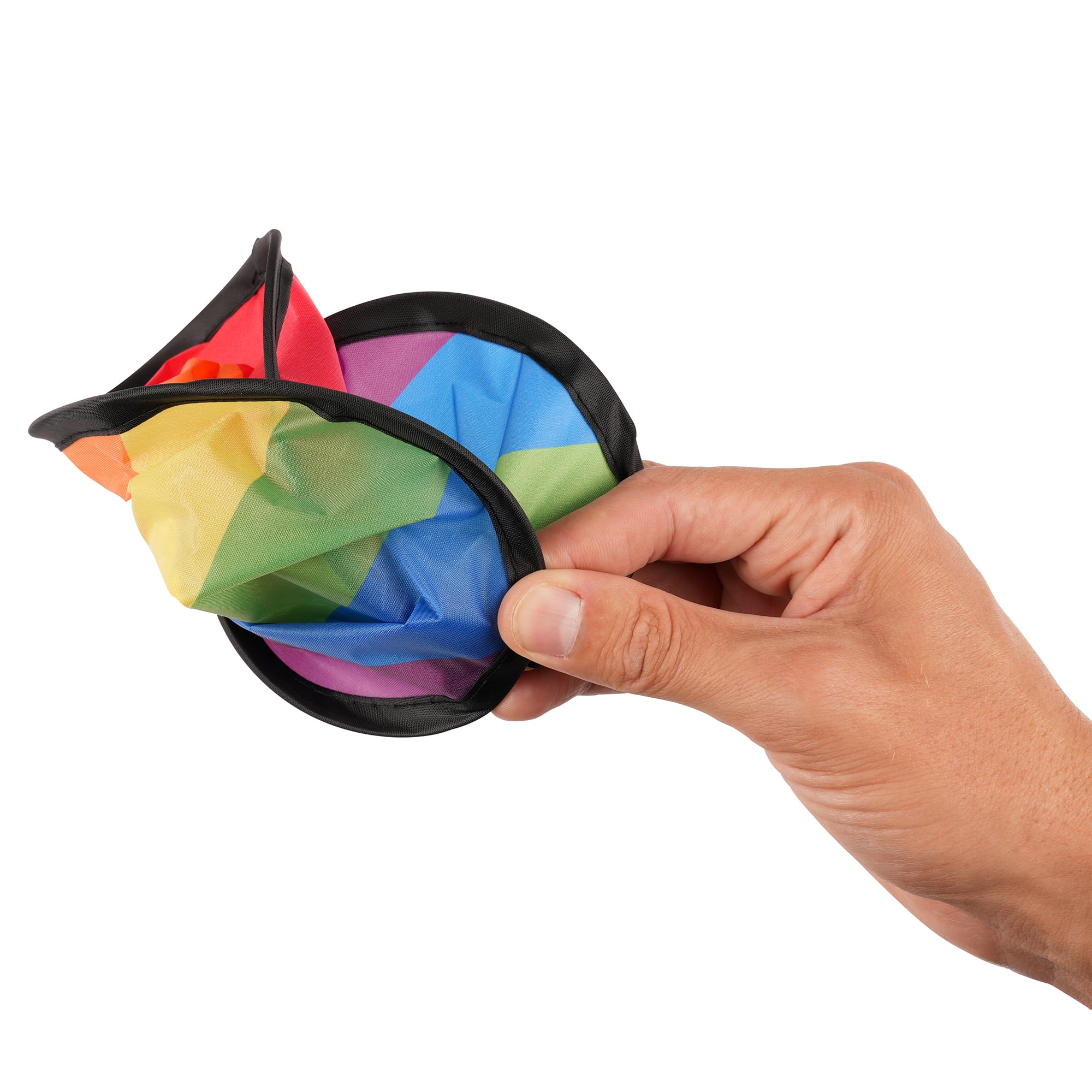 Rainbow Polyester Flying Disc and Pouch - Image 2