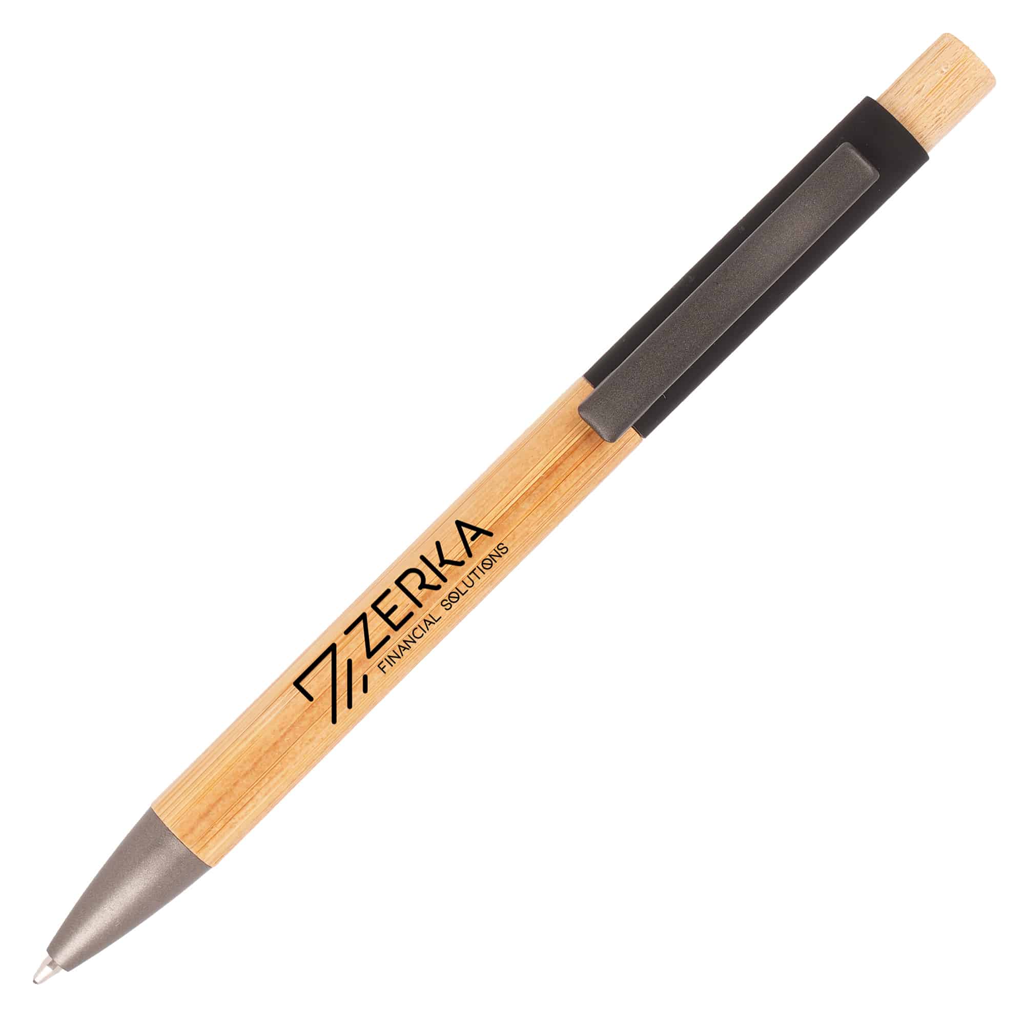 Tian Bamboo Ball Pen with Soft Feel Upper Barrel - Image 2