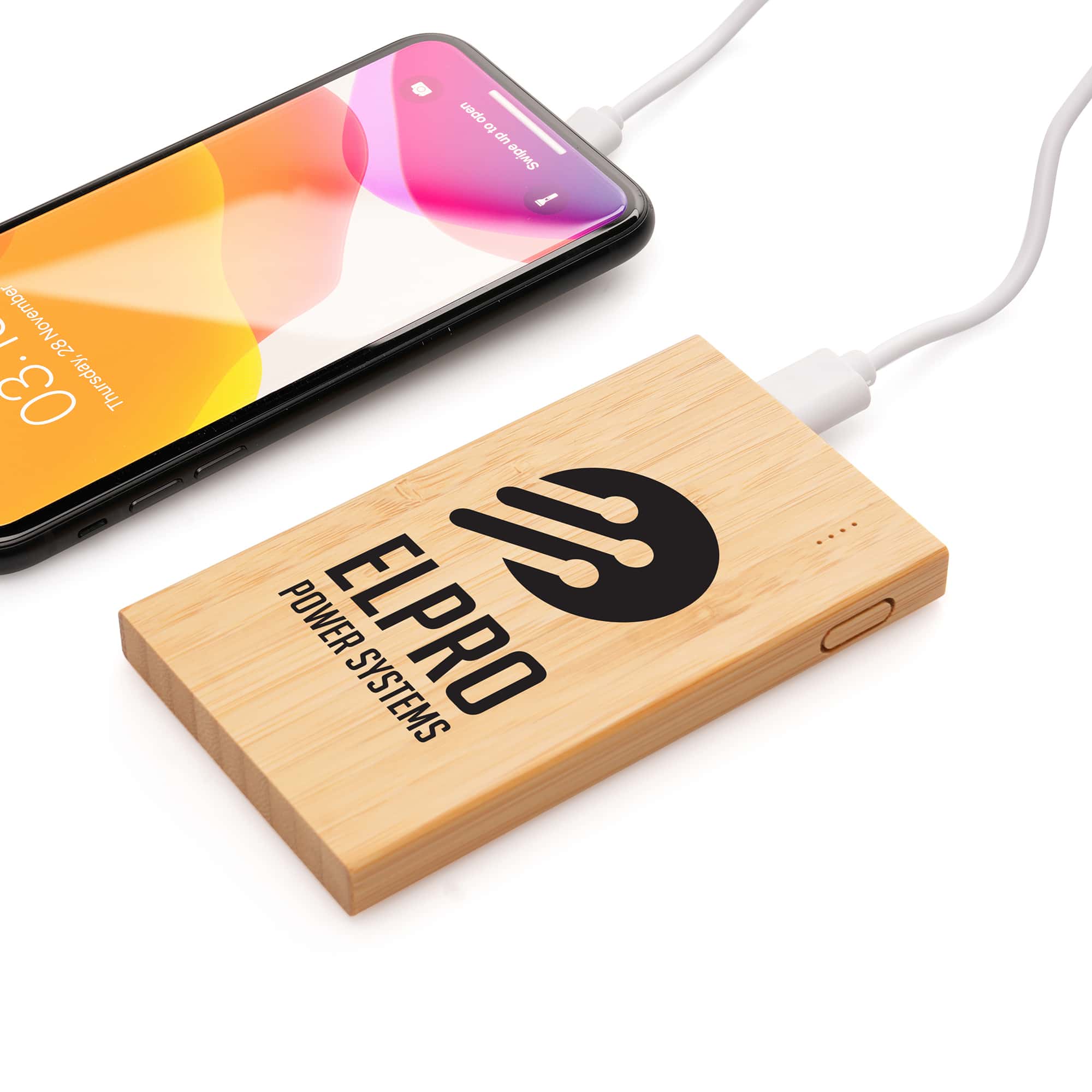 Type-C Promotional Bamboo Power Bank - Image 2