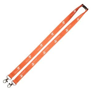 Made in Britain RPET Double Clip Lanyard