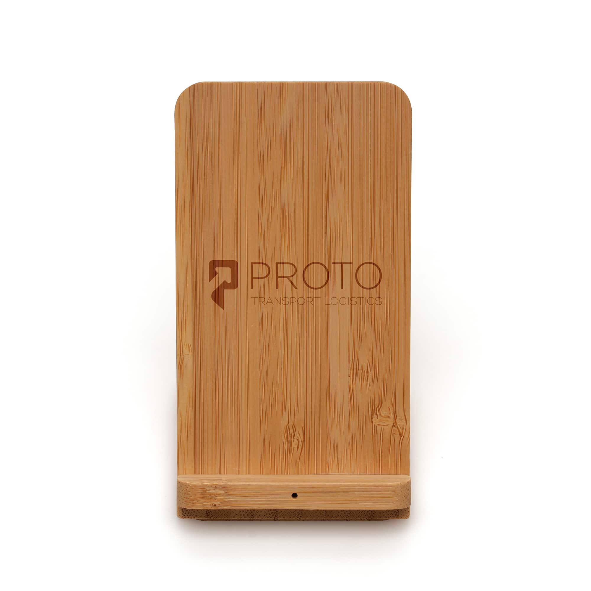Branded Wireless Bamboo Charger And Stand - Image 2