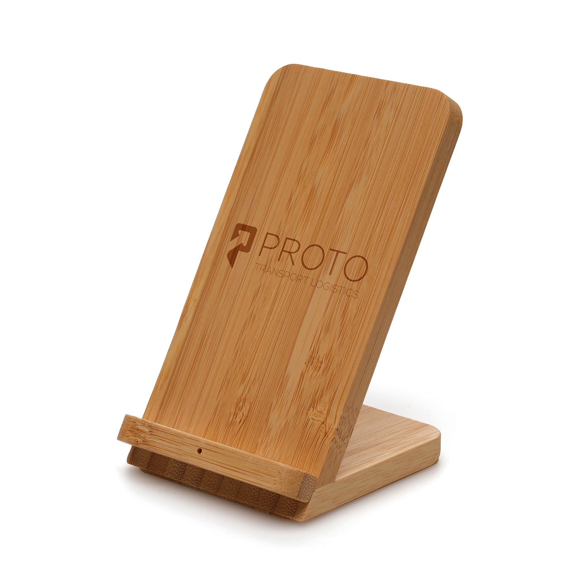 Branded Wireless Bamboo Charger And Stand - Image 4