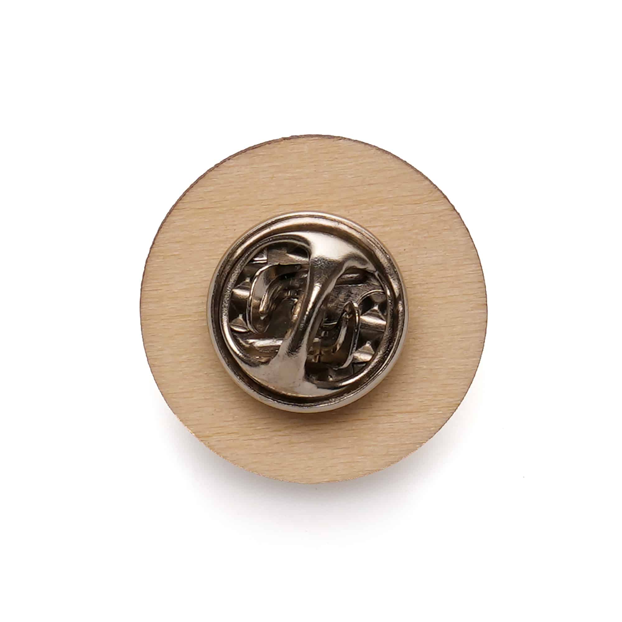 Small Round Wooden Badge - Image 2